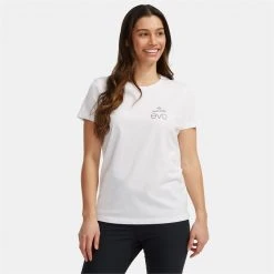 evo Square Light Logo T-Shirt - Women's -Outlet The Ride Gearz Store evo square light logo t shirt women s s8